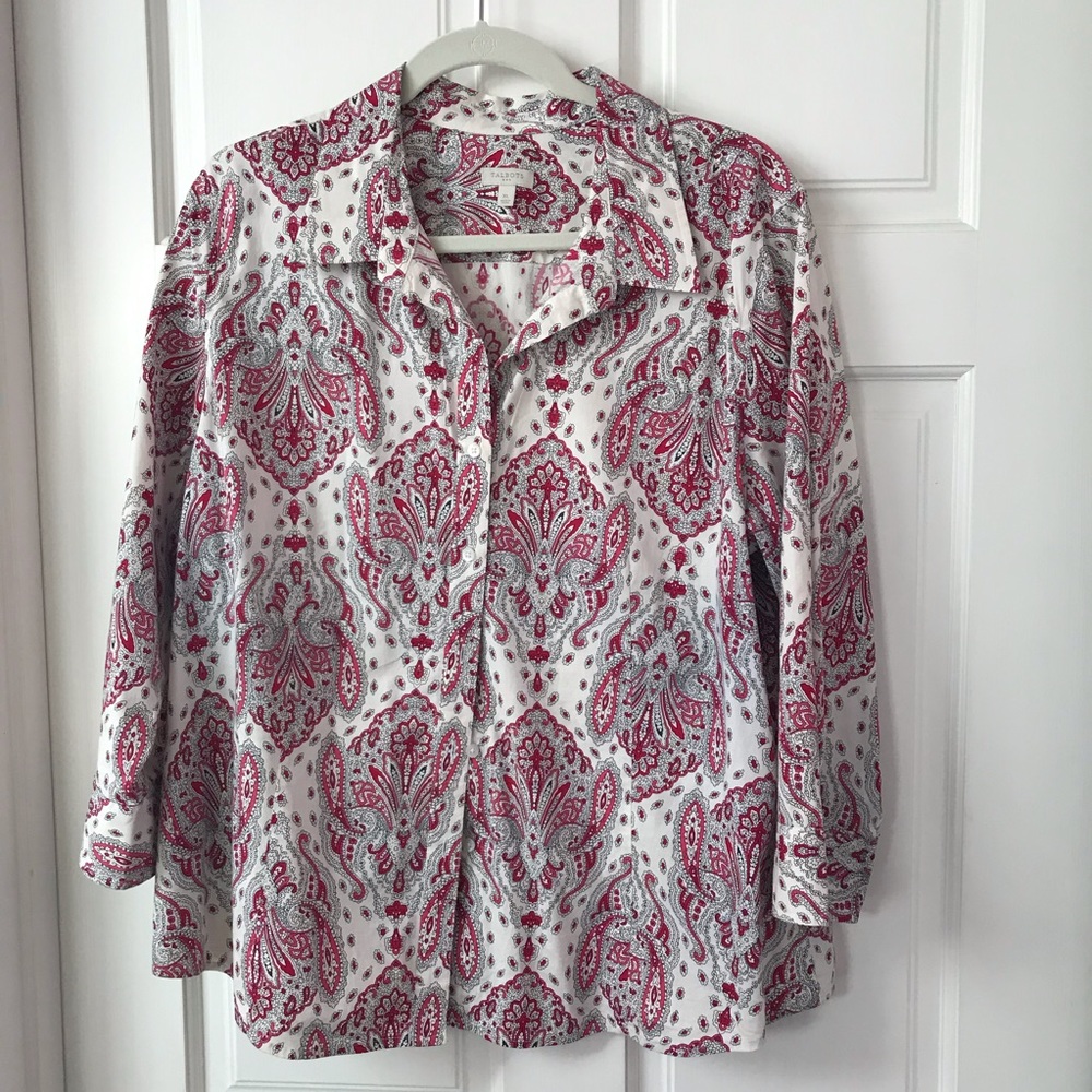 Paisley 3/4 sleeve blouse
